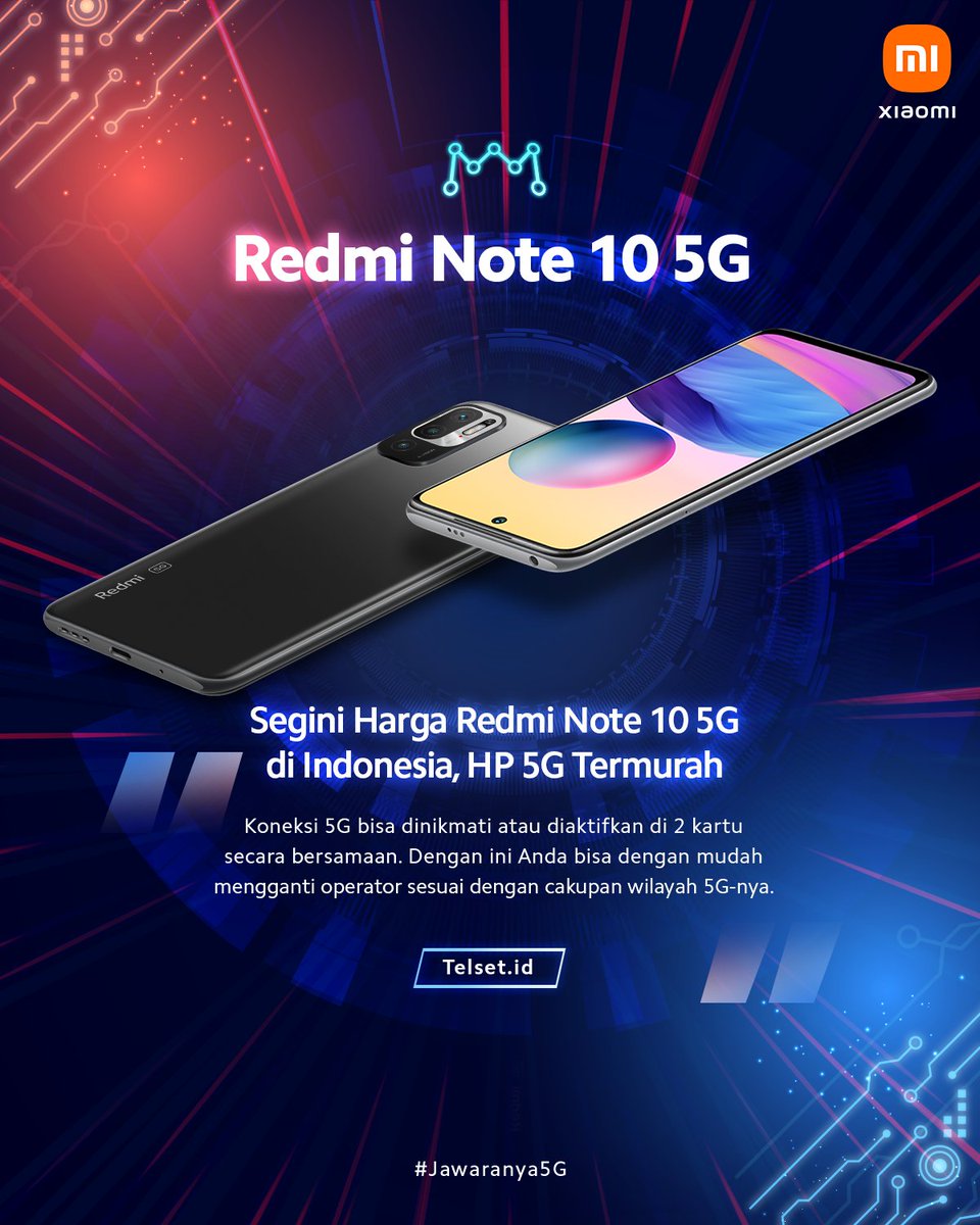 XiaomiIndonesia's tweet photo. Baca review lengkap dari Telset ini di https://t.co/QrM4QKfgwQ

#RedmiNote105G akan dijual untuk pertama kalinya 27/07/21 di,
- https://t.co/I7PytwXs1B
- https://t.co/f1Iqmr2neZ
- https://t.co/HZXDRFb2oO https://t.co/PEJtVdhyHT