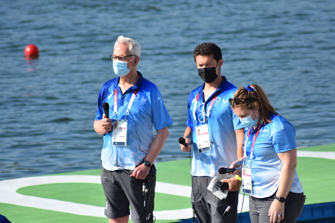 6,000 miles away from home, it's comforting to hear some familiar English voices. #ThreeAmigos #Tokyo2020