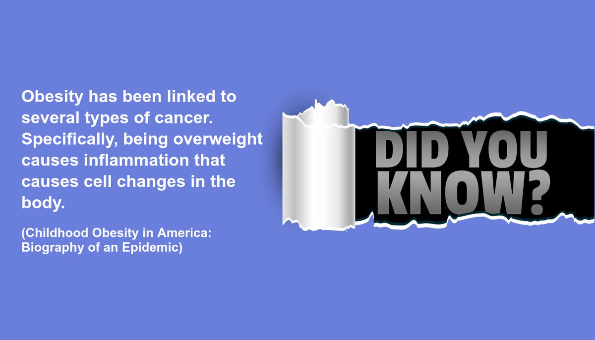 TrimPure's tweet photo. Obesity has been linked to several types of cancer. Specifically, being overweight causes inflammation that causes cell changes in the body.  (Childhood Obesity in America: Biography of an Epidemic)   https://t.co/oTuYKSQk2Q https://t.co/vRb2qosELc