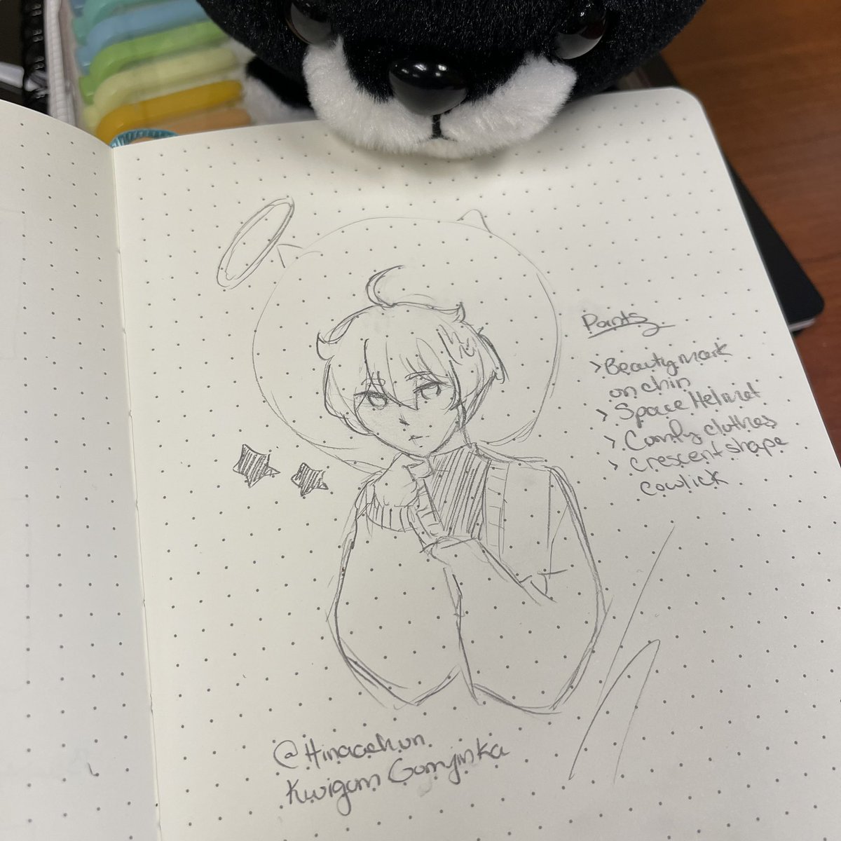 hinaachun's tweet photo. Kwigom #gomjinka design idea 👀
⭐️ Listens to MX in space
⭐️ Crescent shape cowlick
⭐️ Beauty mark on their chin
#gomsona https://t.co/In0QJNPGrh