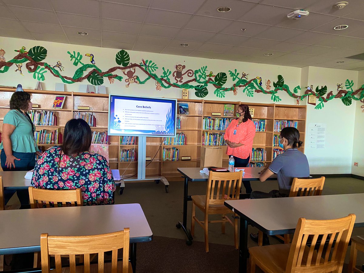 MsAWilliams's tweet photo. New teacher orientation went seamlessly! Welcome to Botello Mr. Conde and Ms. Cabrera! We’re excited you chose to be a Botello Aztec! #BotelloStrongerTogether @BotelloElem https://t.co/YUjb7o2e5C
