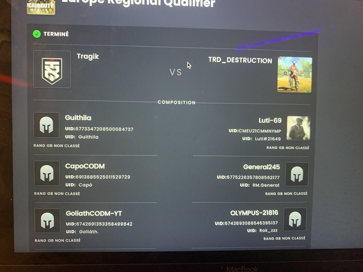 CoDMobileSports's tweet photo. Stage 3 EU team competing under the @TragikEsports title has been DQ’ed without reason

The roster contained multiple Omniscient players who were DQ’ed from Masters, but were not told that they were DQ’ed from champs as well https://t.co/lo4AXLYuSw