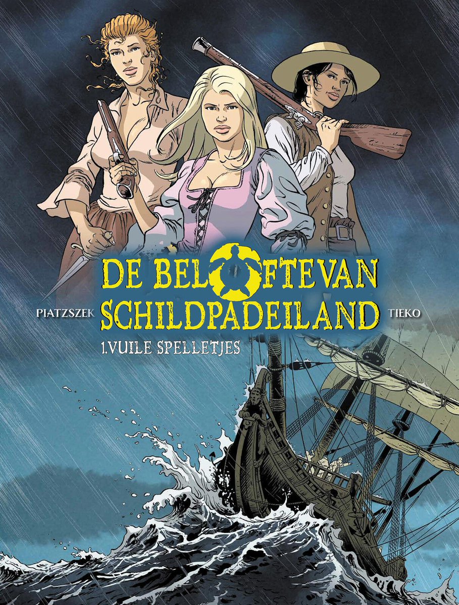 stripland_BENL's tweet photo. Eind deze maand verschijnt De Belofte van #Schildpadeiland -deel 1- Vuile Spelletjes. De start van een drieluik door #Tieko (Hindenburg, Tomoë) en Stéphane Piatzszek. (De Eenhoornridder) 1642 - Drie veroordeelde vrouwen moeten overleven in harde omstandigheden. #Arboris https://t.co/067tDRYWI9