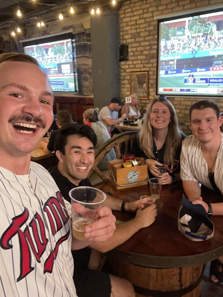samuelkuss's tweet photo. Cheers to hopefully ruining my 0-20 streak at live professional sporting events! #GoTwins https://t.co/6PD3os3e5s
