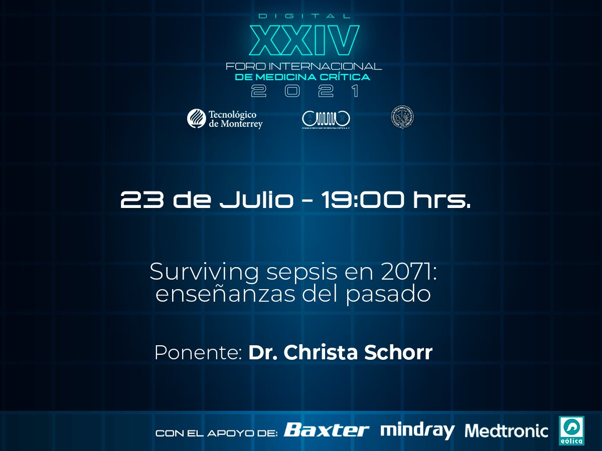 mexcrit_'s tweet photo. Escucha la ponencia del Dr. Christa Schorr en punto de las 19:00hrs ¡No te lo pierdas!

#FOROMC2021 #medicinacritica #doctores #medicos #internistas #infectologos #COVID19 https://t.co/j7REv5G1zp