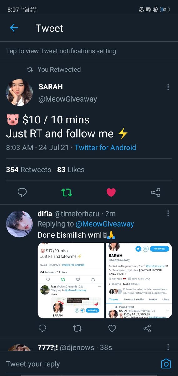 don_sedrick's tweet photo. @MeowGiveaway ❤❤done❤❤ thank you. Wish me luck❤❤❤ https://t.co/UyGeEPqAe2