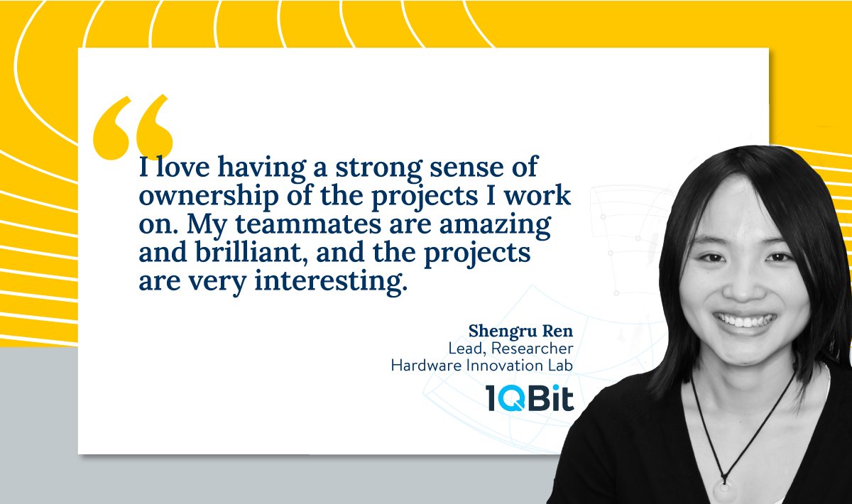 Meet Shengru Ren. She works as the Research Lead in the Hardware Innovation Lab at 1QBit.

Learn more about 1QBit: bit.ly/3gqxCEo

#1QBit #QuantumComputing #Quantum #Qubits #Physics #Science #Technology #STEM #Careers #Workplace #HumanResources #Job
