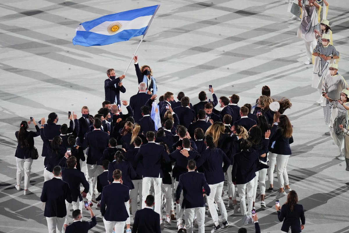 What pure joy looks like: Team Argentina's entrance at the #TokyoOlympics.