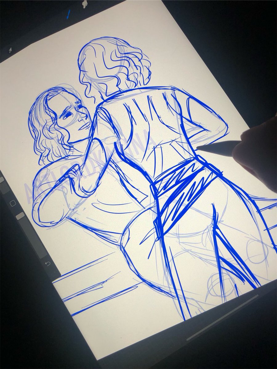 artlordkarina's tweet photo. My next scene study. This show has so many great gesture studies for me to work on! I haven’t felt this inspired in a really long time. #Loki #Sylvie #Sylki #LokiSeries #LokiFanart #lovedagger https://t.co/m9y39sfjLb