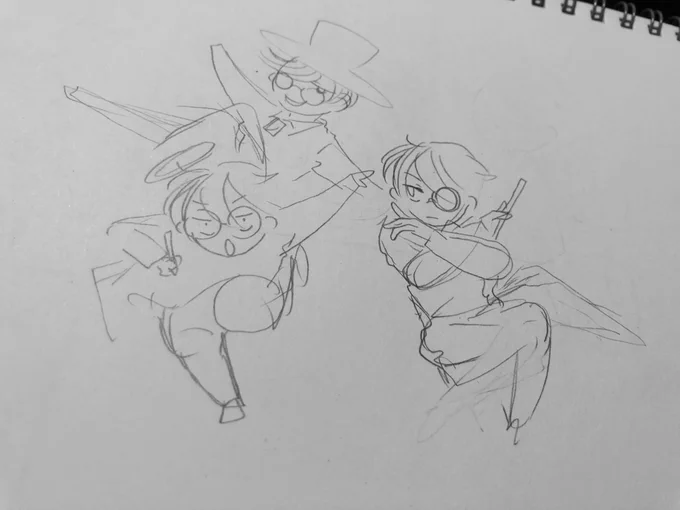 おはよっする〜
アナログゆるる絵とか日頃のメモとかを描いてるダブリングノートを見返してたら謎の落書きが…なんでこの3人なんだ笑 
