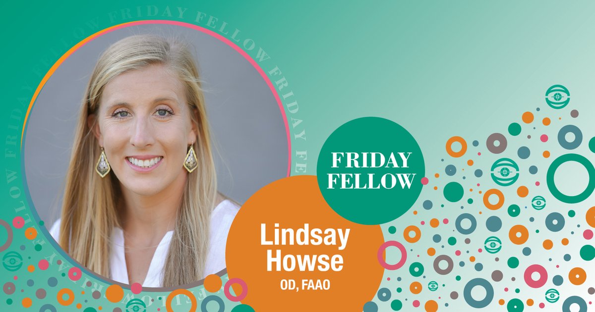 aaopt's tweet photo. Meet today's Friday Fellow Lindsay Howse and read her profile. https://t.co/aIDtVnJ5St #AAOptometry #FridayFellow #optometry https://t.co/QKKsQBtNTQ