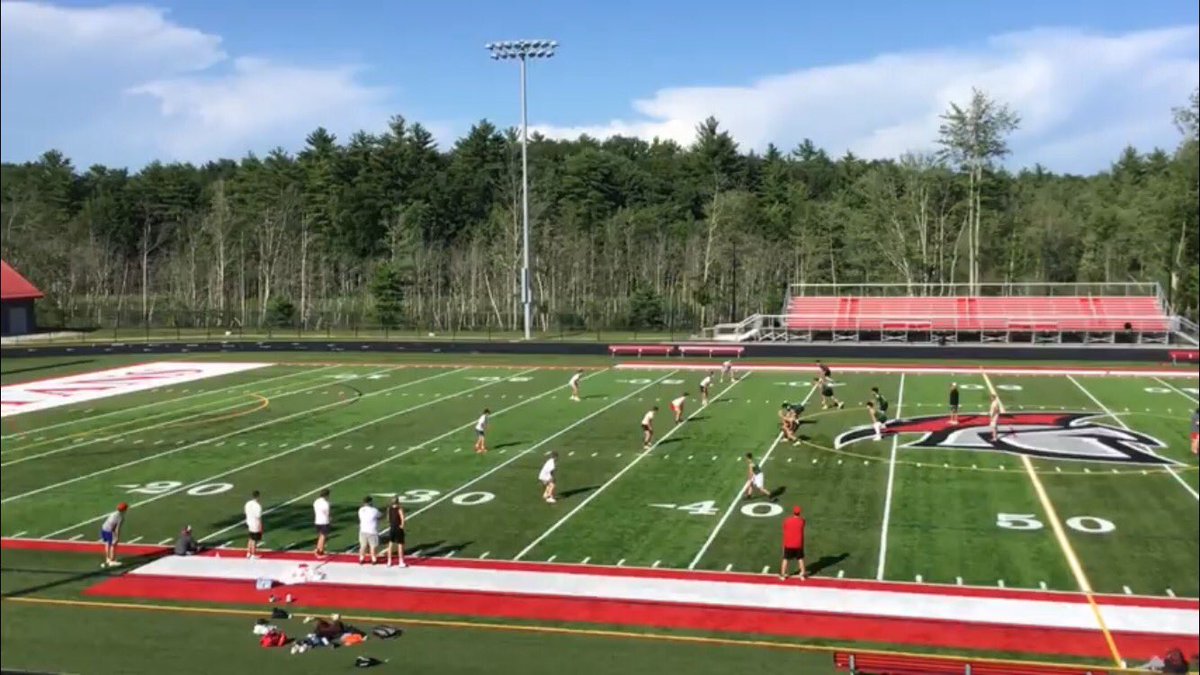 Great Night for 7 v 7 at Alumni Stadium, Bonny Eagle and Sanford getting some reps with some spectators in the stands!! GO SPARTANS!!
