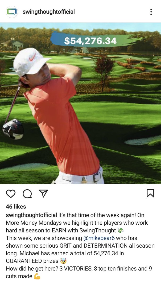 SwingThought's tweet image. Follow us on #Instagram for fun times on and off the ⛳

👀⬇️ Oh + lots of goods on what sets #SwingThought apart as a #GolfPlatform where dev #ProGolfers are at ❤️ of our community, earning for performance and participation on/off course. #TheFutureIsNow

Instagram.com/SwingThoughtOf…
