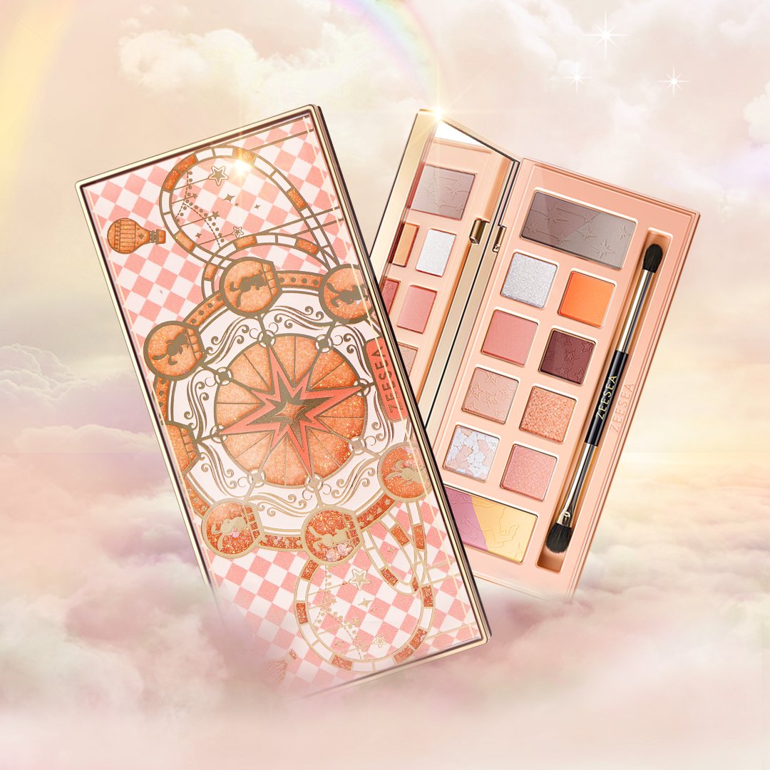 🎠ZEESEA「ファンタジーパーク」12色アイシャドウパレット 🎡J04スカイ