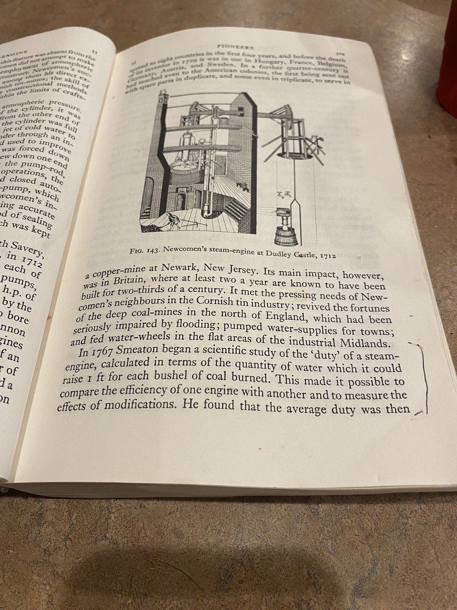 Joab_Jackson's tweet image. 1767 saw the first performance measurement of the Steam Engine (the force-multiplying tech of its day), defined as the quantity of water that could be lifted 1 foot “per each bushel of corn burned.” “A Short History of Technology” #perfmon #TechHistory #science