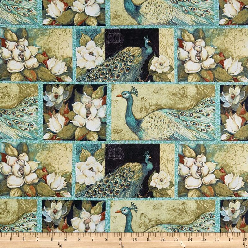 Cotton Quilt Fabric Iridescent Peacock Patch Floral Multi https://t.co/k9DbiwPKV6 https://t.co/cB38zKLymN