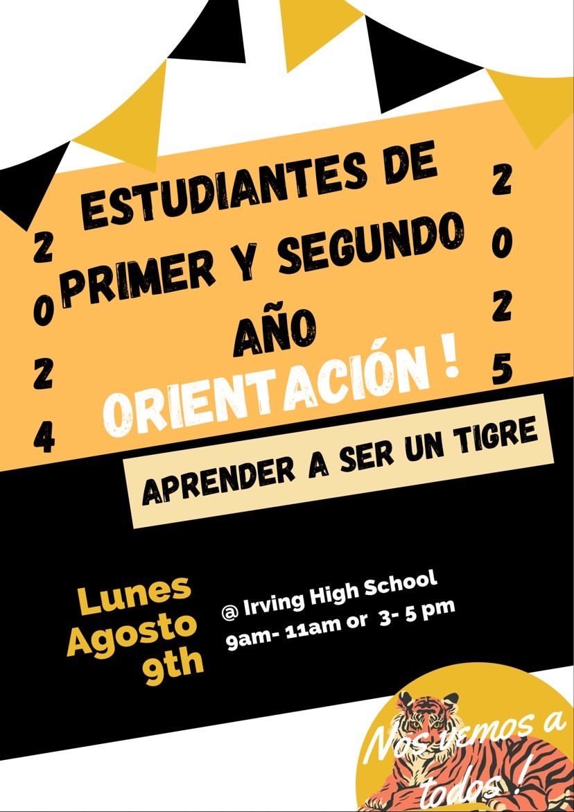 2022stuco's tweet photo. 📣 ¡Vengan uno, vengan todos a la orientación para estudiantes de primer y segundo año! Descubra lo que significa ser un tigre mientras recorre su nuevo hogar, ¡esperamos verlo allí! 📣 https://t.co/Lc1YrcJWPq