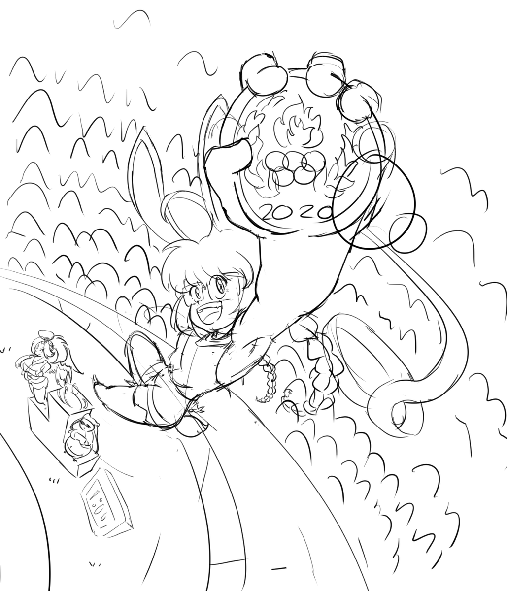 bichijojo's tweet photo. with the Olympics now underway, these girls are ready to take the gold! Enjoy these fun sketches I did to celebrate the 2020 Olympics! Props to @haremondev for the characters! #haremon https://t.co/Uv34r83oGO