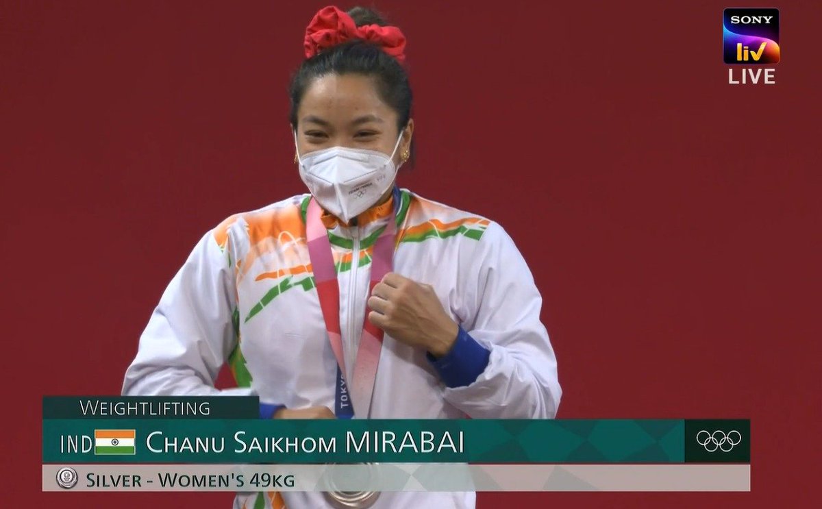Naveen Patnaik (@naveen_odisha) on Twitter photo Heartiest congratulations to <a href="/mirabai_chanu/">Saikhom Mirabai Chanu</a> on winning the Silver medal in 49kg #Weightlifting at #Tokyo2020. Your historic success will inspire a generation of young boys & girls to excel in sports.
#Olympics #MirabaiChanu #Cheer4India Heartiest congratulations to <a href="/mirabai_chanu/">Saikhom Mirabai Chanu</a> on winning the Silver medal in 49kg #Weightlifting at #Tokyo2020. Your historic success will inspire a generation of young boys & girls to excel in sports.
#Olympics #MirabaiChanu #Cheer4India