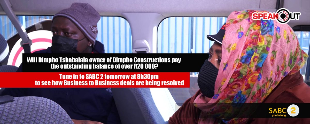 Stay tuned for the next episode of #SpeakOut, tomorrow on <a href="/SABC_2/">SABC_2</a>