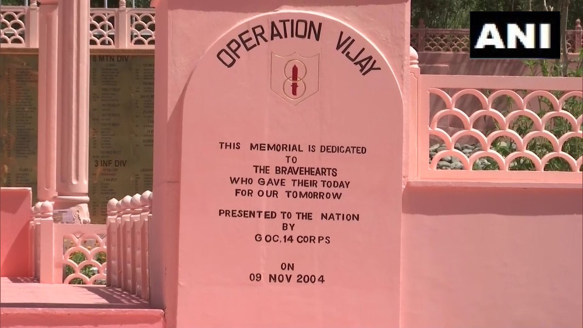 ANI's tweet photo. Ladakh | Preparations for Kargil Vijay Diwas in full swing at the War Memorial at Drass. The celebration will take place on July 26 https://t.co/Kv2miPSLV7
