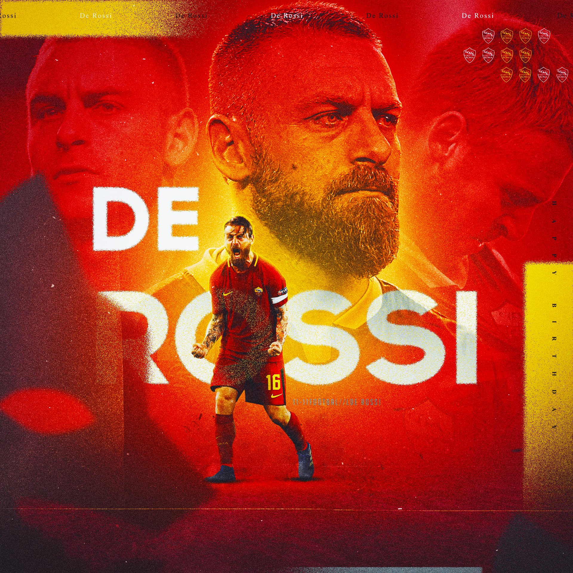    Happy birthday to the Prince of Rome himself, Daniele de Rossi. 