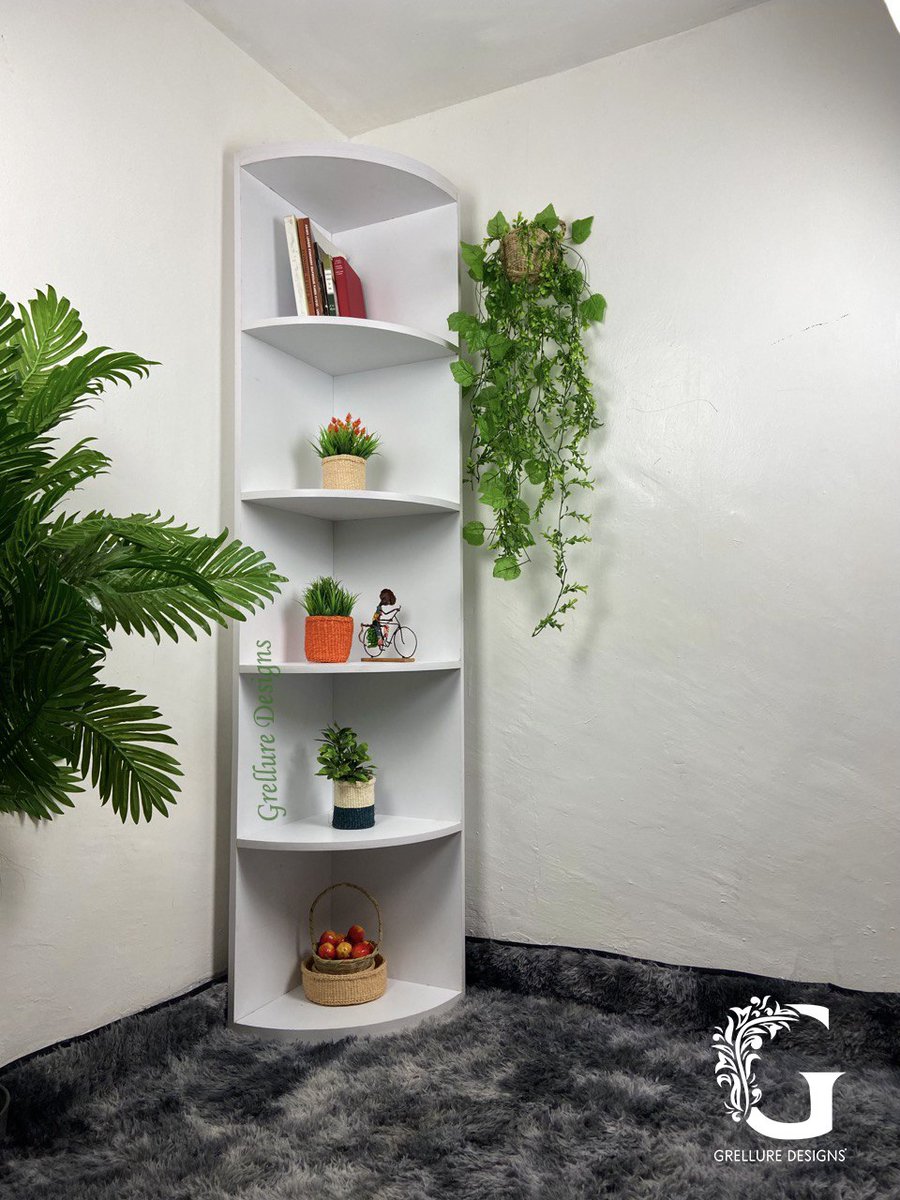 grellure's tweet photo. Beauty is not a place to visit. It is home🏡
They come in various sizes
Big White Corner shelf Dimensions:
Height: 80’ inches 
Length: 15.75’ inches
Width:  15.75’ inches
Material: MDF board 
Price: Ksh 13,500
#grelluredesigns #nairobifurniture #homedecor https://t.co/9dVql4heO4