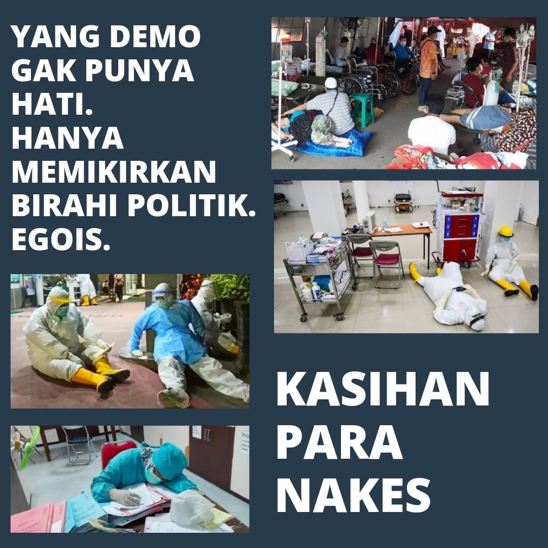Opo ga mesakno Nakes Po 

Hanya Birahi Politik dan syahwat mu yang kau pikirkan ...
Huh Egois kauuuuu ...

#KitaYakinJokowi