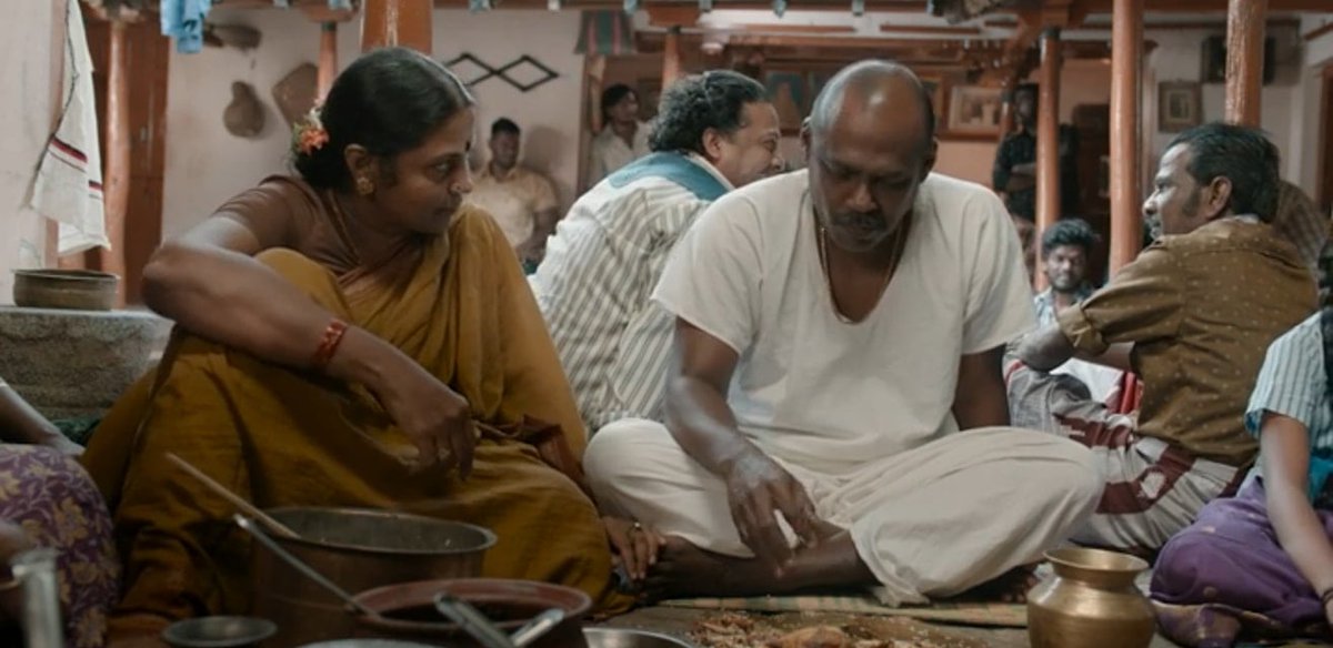 #Pasupathi's wife in #SarpattaParambarai is #GeethaKailasam, daughter-in-law of the veteran director #KBalachander. She is also a short story writer.

This is one of my favorite scenes in the film!