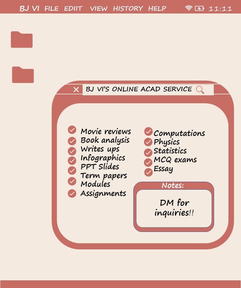 VrylleComPH's tweet photo. Hi! I'm Vi &amp; welcome to my Academic school services, here to make and provide you quality outputs 📚. 
Open from 9:00 AM - 12:00 AM. 
We offer student budget-friendly rates. Just slide through my DM for inquiries📩. Thank you! 💜
#ViPH #AcademicTwitter #Commissions https://t.co/TK5oPXiCfA