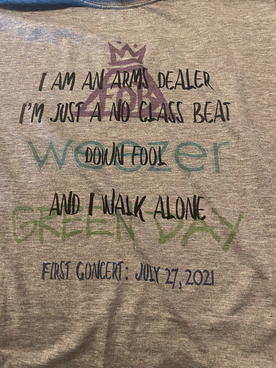 4moonchildren's tweet photo. After going to @falloutboy concerts all over I finally get to take my girls! It’s their first concert in Atlanta and we can’t wait!! See you guys soon!! I made them shirts for the occasion! @hellamegatour https://t.co/HpdAdGVXkb
