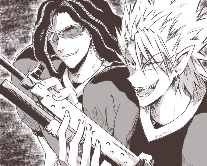 DMMクーポンでアイシ買って、全巻読み返したら再燃してしまった~~~!!!
蛭魔妖一が本当ズルいんだよ~~~~好きすぎるんだよ~~~
阿ヒルの女なんで37巻で死んだ思い出・・・
物騒なこの二人が楽しそうにしてるとこが好き・・・
初描き・・・超ムズイ・・・ 