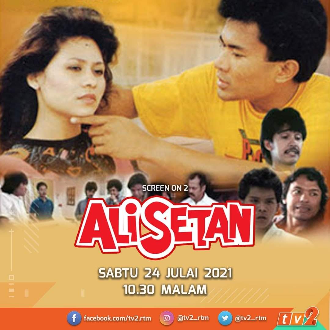 AnuarMnsr's tweet photo. 🍿Movie Time🍿 
Menarik dalam slot #SCREENON2 minggu ini!
Saksikan filem #AliSetan lakonan Azmil Mustapha, Fauziah Ahmad Daud, Sheila Majid @SheilaMajid Shah Rezza, Ebby Saiful dan ramai lagi pada 24 Julai 2021 Sabtu jam 10.30 malam di TV2. [https://t.co/Ho5Yd62PSc]
#SCREENON2 https://t.co/JEwtYRezeS