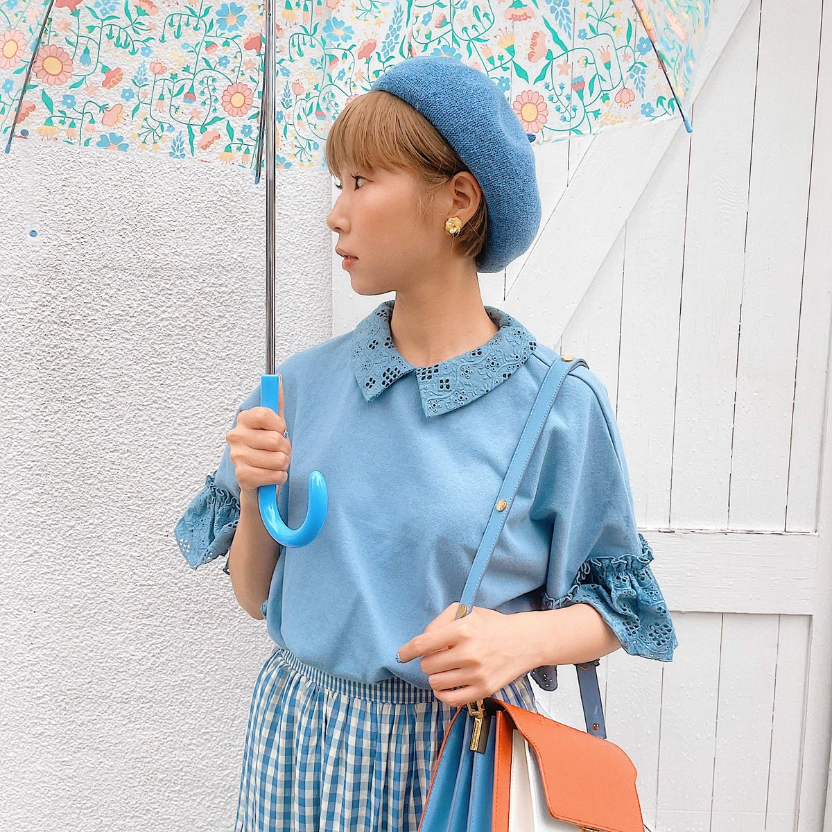 ブルーコーデ ブルーのお洋服たくさん作りました 甘くなりすぎないから◎