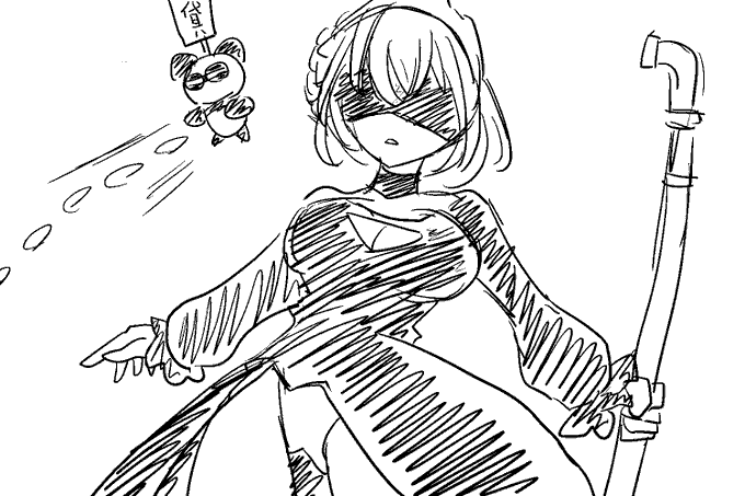 2bのtwitter漫画作品