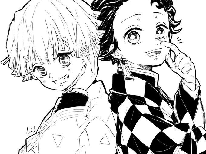 #リプきたキャラを持てる限りの力を使って可愛い絵柄とかっこいい絵柄で描きわける 
遅くなりましたが⚡&amp;🎴、🔥さんで描かせて頂きました🙏✨ 