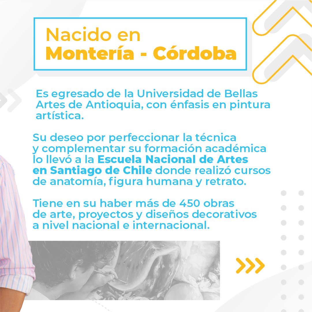 aplostr3s's tweet photo. CARLOS FIGUEROA, pintor profesional en las artes plásticas. Sus mayores motivaciones son el amor por el arte, su departamento y su país. 

En Chile (2009) participó en proyectos artísticos sobre la promoción del cuidado y la protección de la niñez contra el maltrato infantil. https://t.co/R8wfdEKOzM