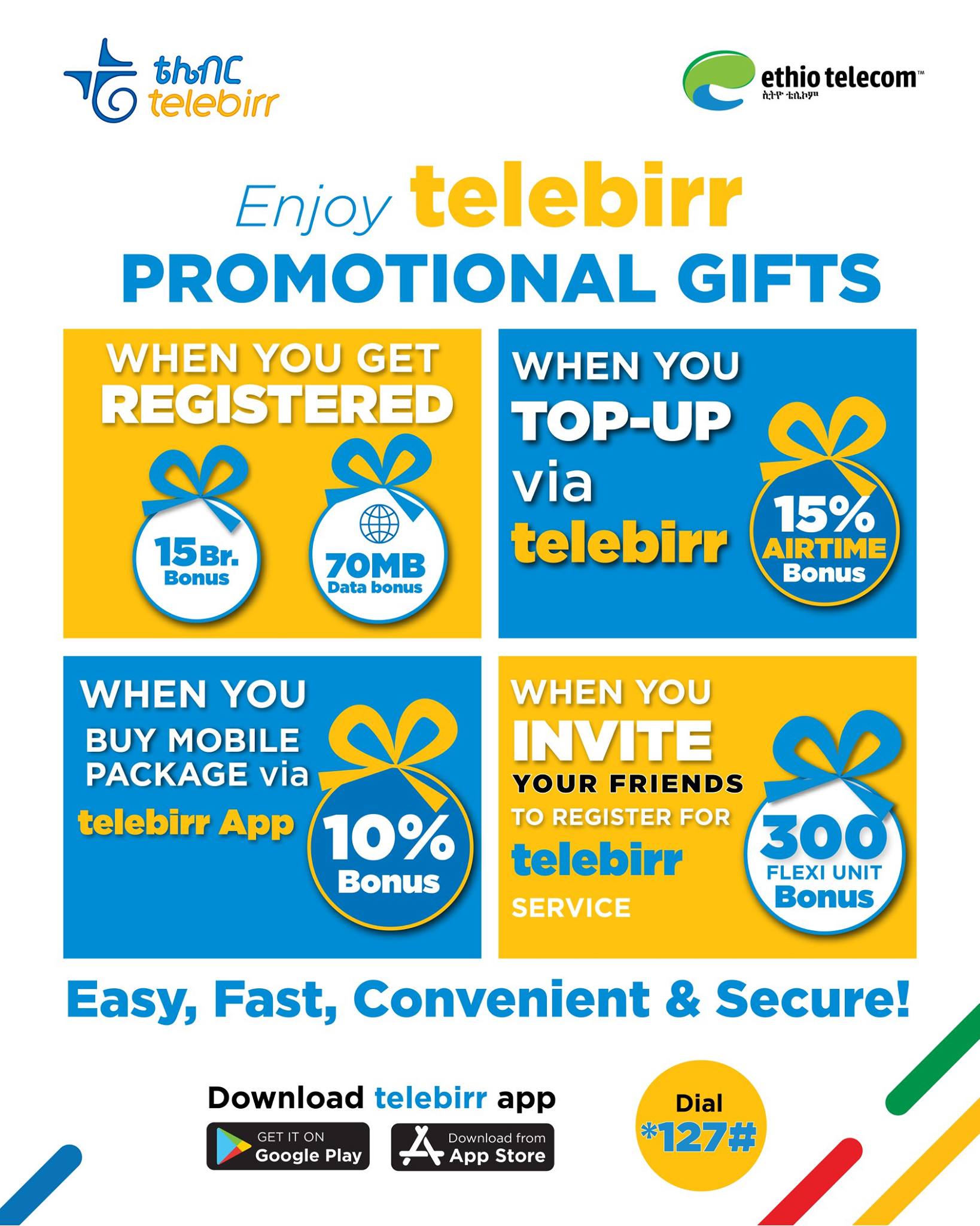 Ethio on Twitter "Exciting telebirr promotional gifts are