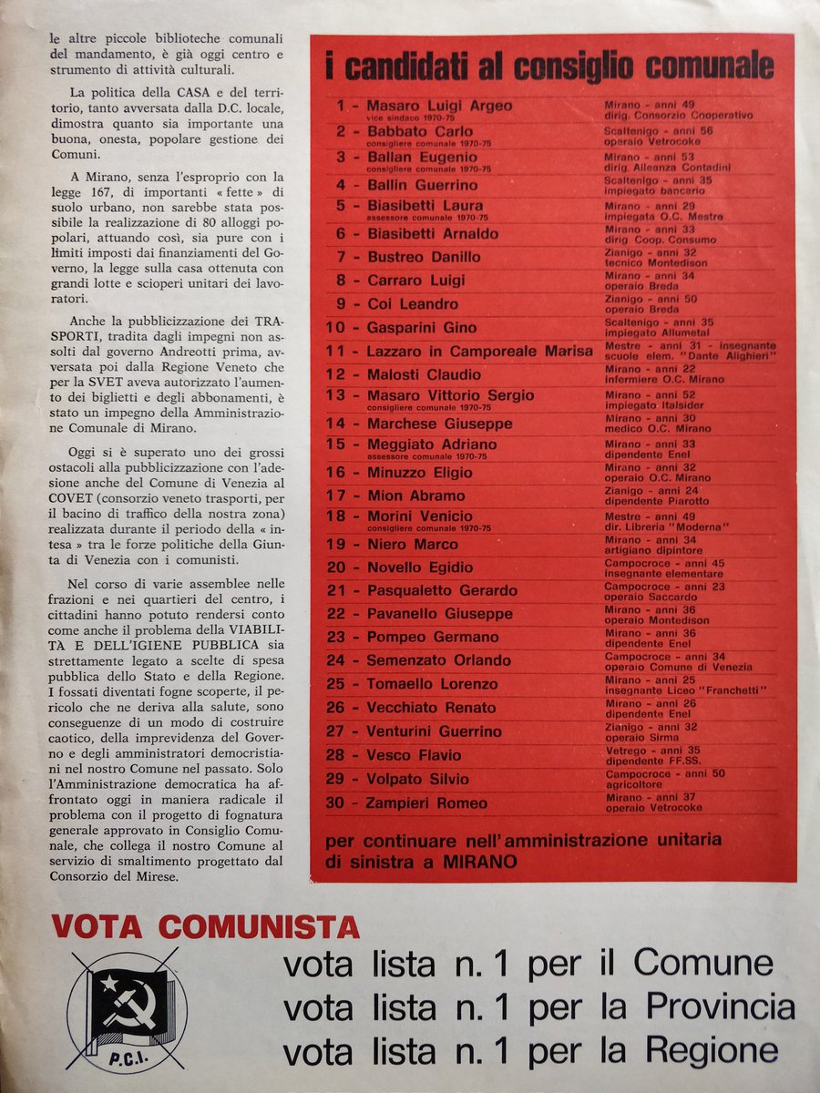 FR2007venezia's tweet photo. #100anniPCI #Mirano e #Martellago al voto nel 1975 da diverse posizioni con lo stesso obiettivo:la #giustiziasociale. #Storia #memoria @striscia_rossa @iveser @Storiografia @pandorarivista @rete_Mirano @PDMirano https://t.co/u4b2N5aBeU