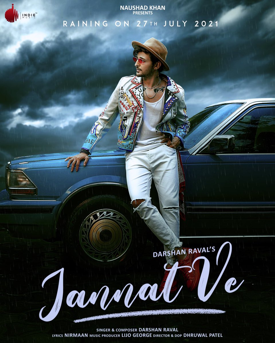 DarshanRavalDZ's tweet photo. 27th July ko mere pyaare fans ka monsoon song aa raha hai 💙❤️ #JannatVe 
.
#Darshaners #Bluefamily #MyfansMyFamily #Spreadlove #BestFansEver #MyFavFans #MyFansMyHeart https://t.co/S6YuQTcwyQ