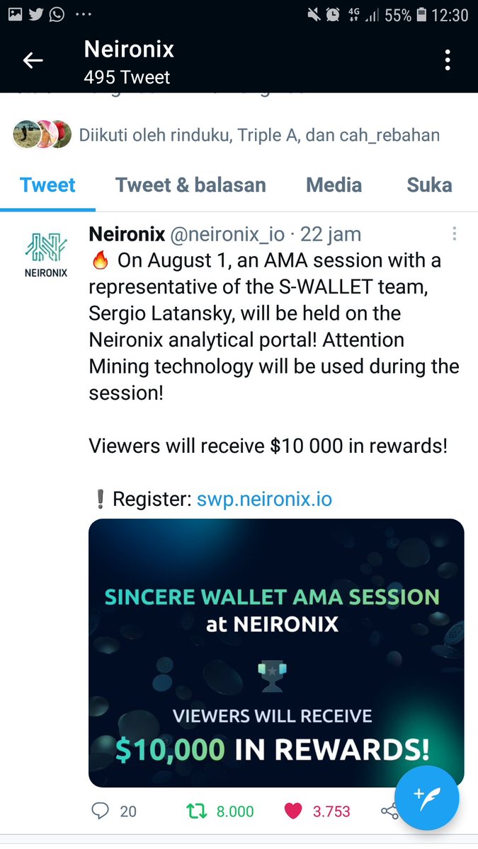 FredityaZ's tweet photo. @sof1azara03 @neironix_io Semoga 🤲🤲🤲 https://t.co/HwzJKxO13L