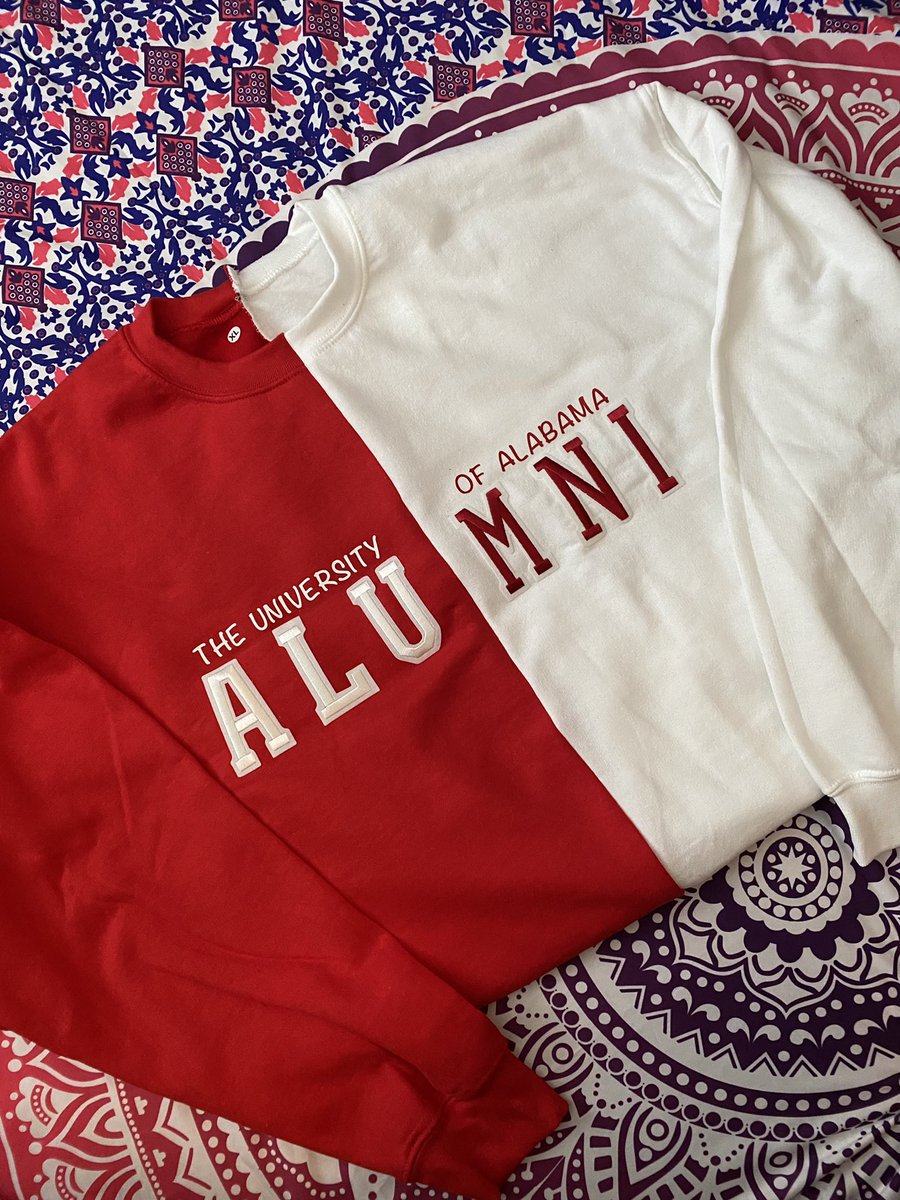 imonogrambyjayy's tweet photo. Custom School Split Sweatshirt ❤️
#rolltide #alumni #universityofalabama #theuniversityofalabama #alabamagrad https://t.co/QjgVSfZrz6