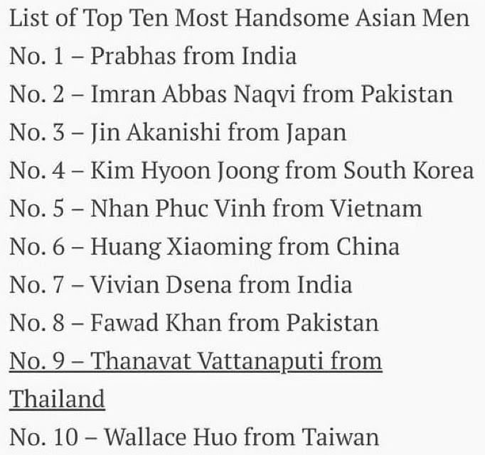ManobalaV's tweet image. Rebel Star #Prabhas tops the list of &apos;Top 10 Most Handsome Asian Men&apos;
