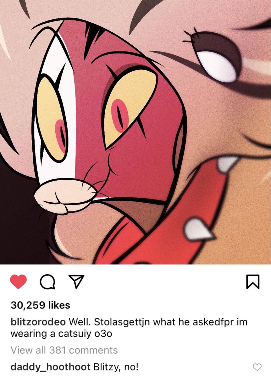 I HAVEN’T EVEN TAKEN A BREAK FOR AN HOUR YET FROM MY LAST ARTWORKS, BUT I HAD TO DRAW THIS. IT’S SO WHOLESOME AGGHABGAGSG 😫😫😫 
#HelluvaBoss #HelluvaBossFanart #Stolitz #Stolas #Blitzo