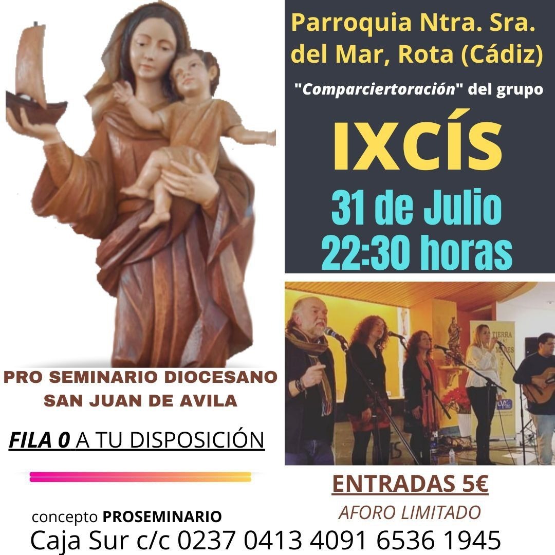 grupoIxcis's tweet photo. Por fin, de vuelta. La semana que viene en #Rota (Cádiz). Será muy especial para nosotros volver a reencontrarnos para compartir música, vida y fe. ¡Qué ganas! 🙌
¡Vente! https://t.co/LmiKnAc6Fw