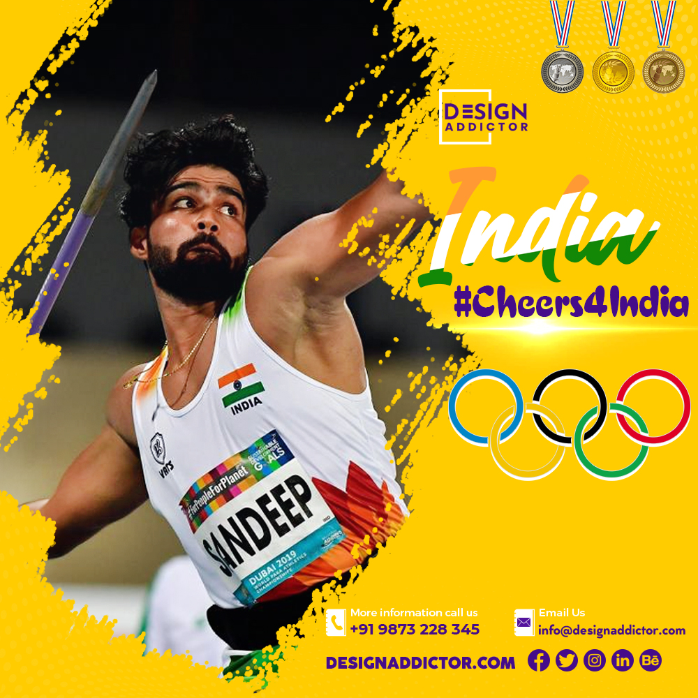 AddictorDesign's tweet photo. It's time to #Cheer4India at the #TokyoOlympics 
#Tokyo2020 #Olympics2021 #cheers4india
#digitalmarketing #digitalmarketingtips #digitalmarketingagency #digitalmarketinguk #websolutions #mobilefriendly #websitedesigning #websitedevelopment #graphicsdesigning #WordPressDevelopment https://t.co/sNbATT2q3G