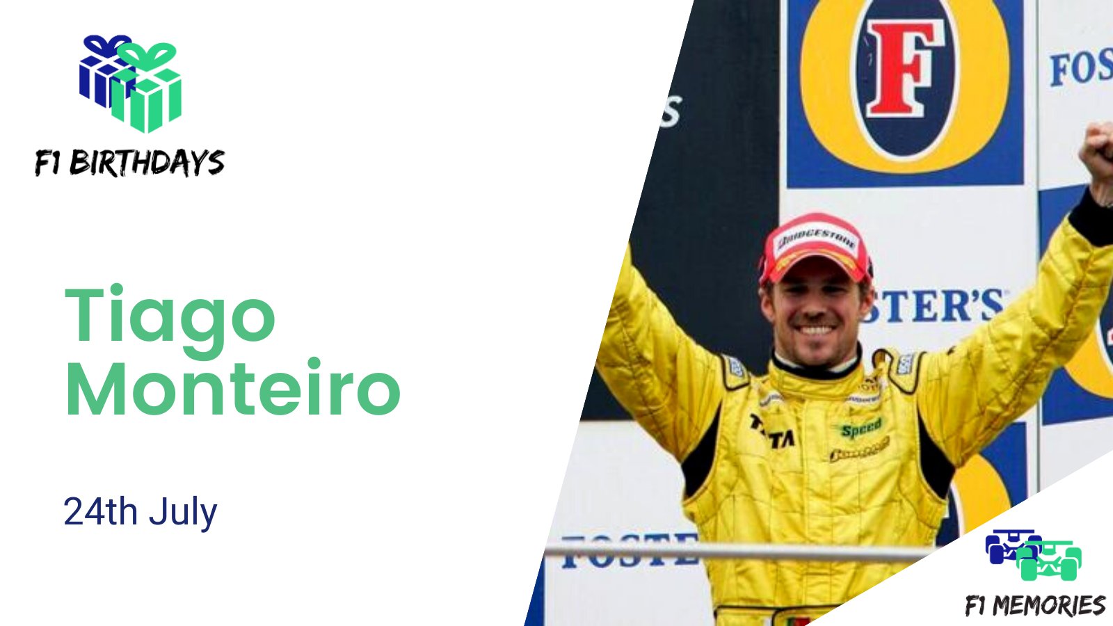 Happy birthday to ex Jordan, Midland & Spyker driver Tiago Monteiro!  