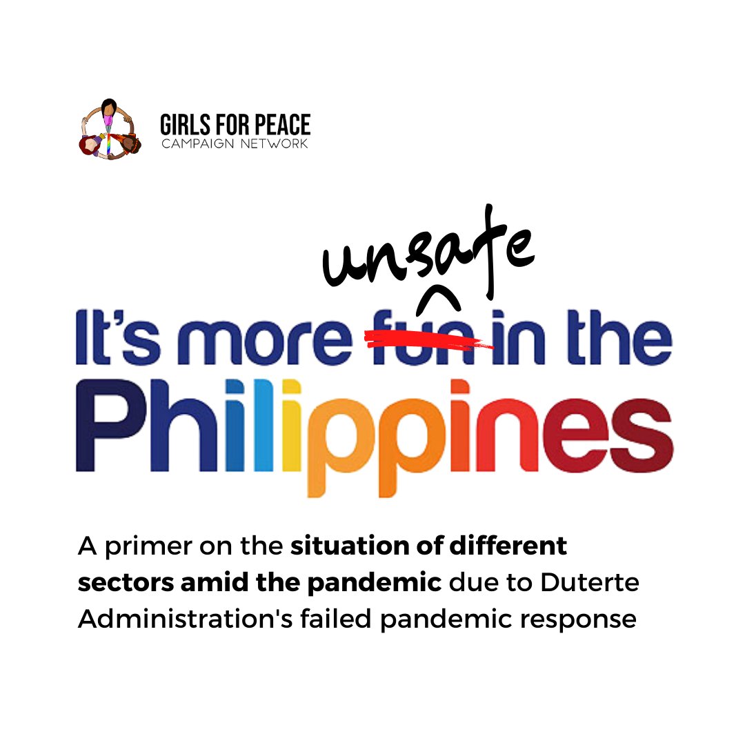 READ: A primer on the situation of different sectors amid the pandemic due to Duterte Administration's failed pandemic response

IT'S MORE UNSAFE IN THE PHILIPPINES!

(1/6)
#DuterteWakasanNa 
#MassTestingNowPH
#SolusyongMedikalHindiMilitar