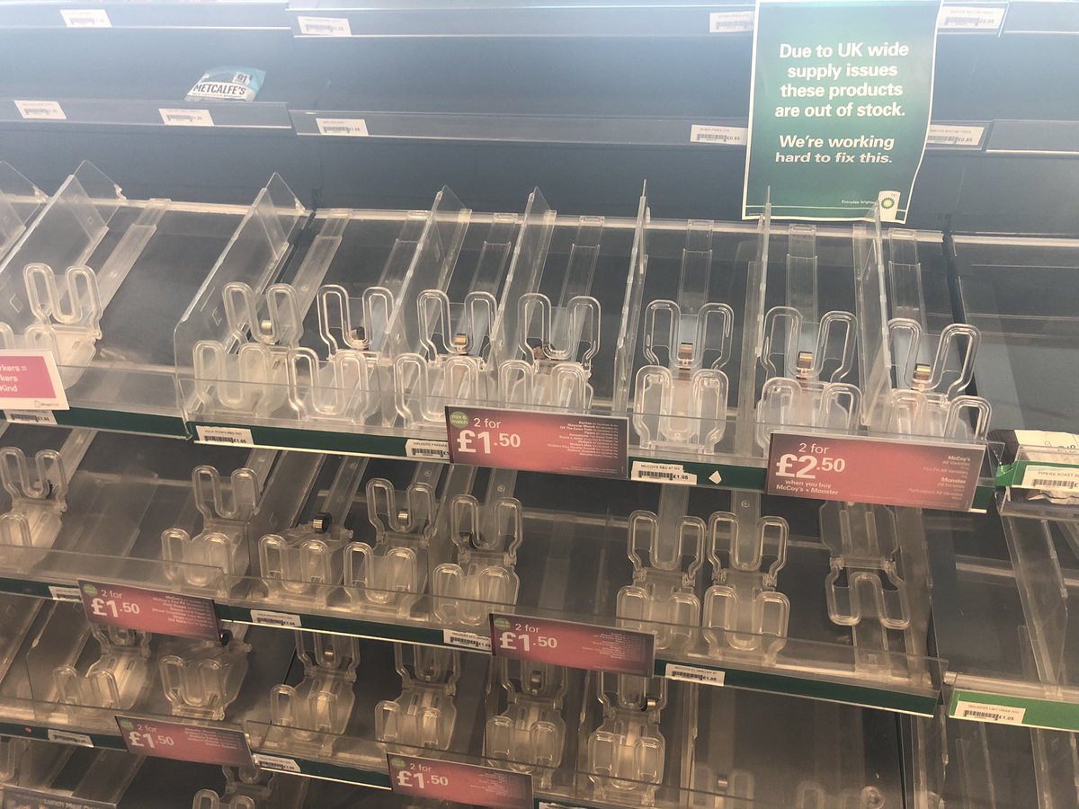 M&amp;S shelves at a service station. No shortages, no disruption, no panic buying.