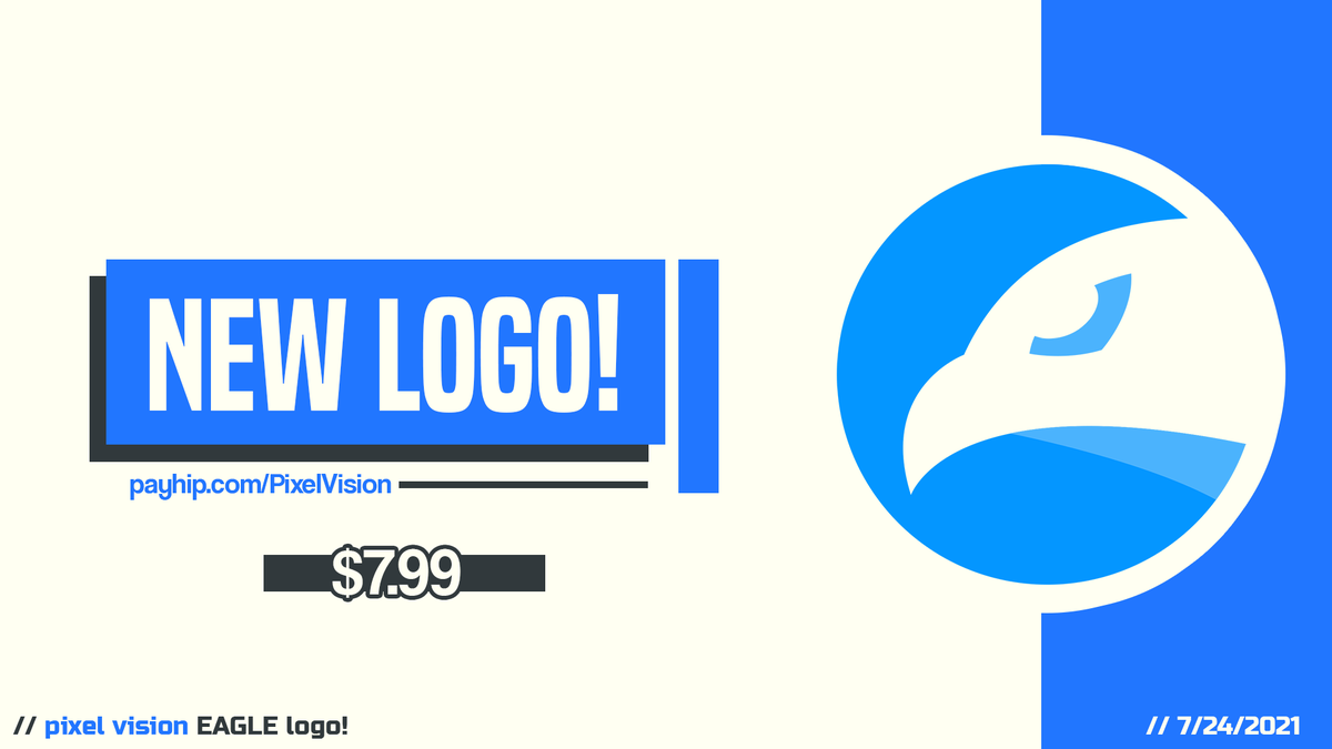 PixelVisionCo's tweet image. *NEW* Logo available!

The Eagle Logo! Only $7.99!

Get it today at the store link in bio!

#logo #design #designer #logos #gfx #graphicdesign #stream #streamer #game #gaming #art #logodesign #graphicdesigner #smallbusiness #twitch #youtube #smallstreamers #streamers #business